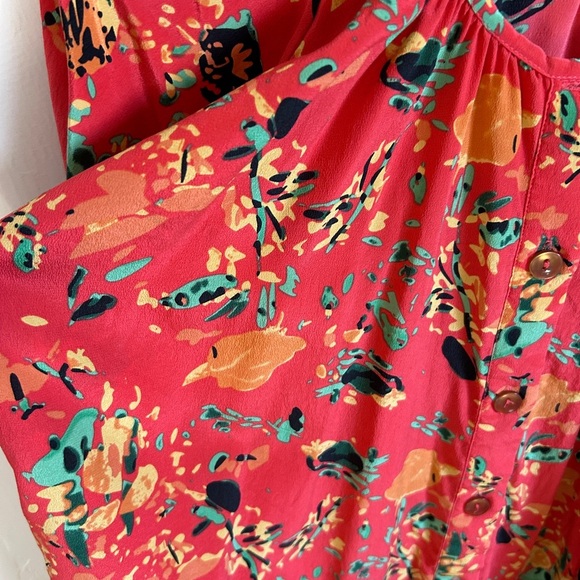 Bayla Jane Floral Silk Blouse for Anthropologie - Picture 2 of 8